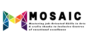 Logo: Mosaic, Mastering job-Oriented Skills in Arts & crafts thanks to Inclusive Centres of vocational excellence.